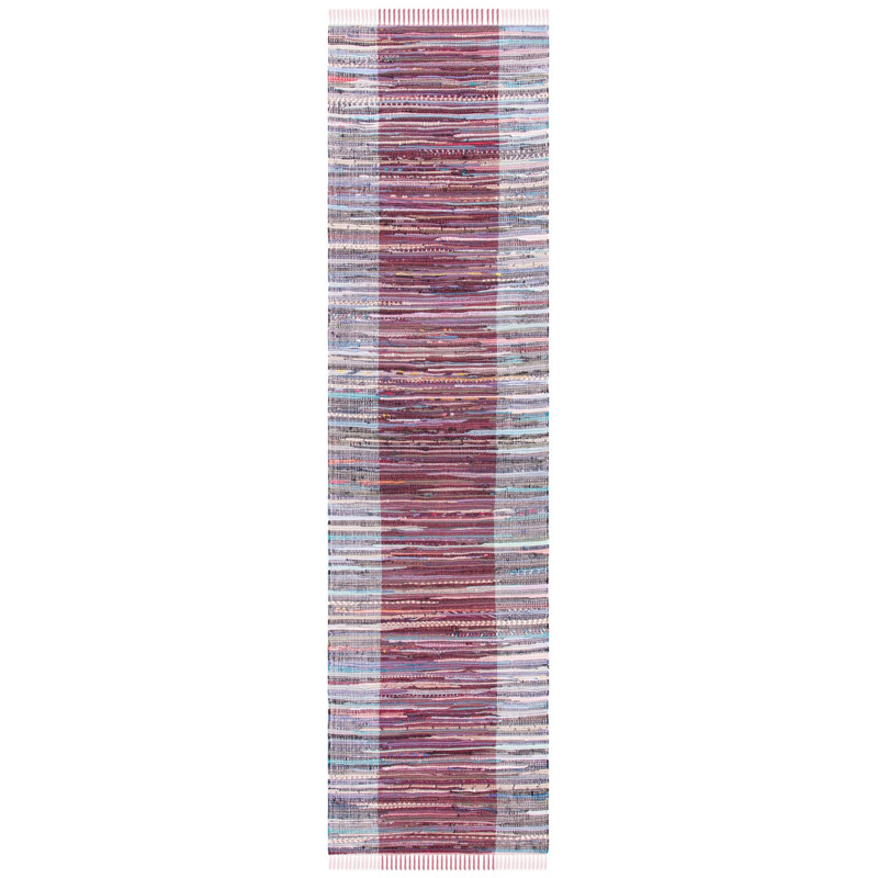 Rag Rug Flat Weave Cotton Rug, Runner 2'3" x 9'