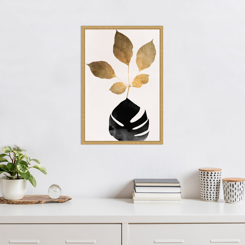 "Beige Blossoms" par Wilkie, reproduction d'art sur toile encadrée, H 23 po x l 16 po