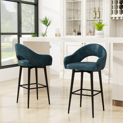 Corrigan Studio Swivel Bar Stool With Back