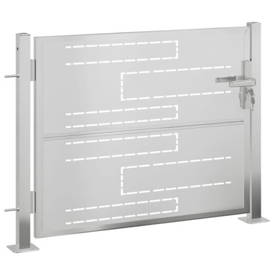 Barrière argentée en acier inoxydable