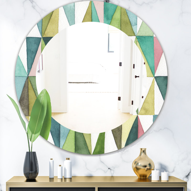 Miroir mural Mixed Geometric III, H 31,5 po x l po