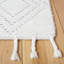 Tapis gris / ivoire en laine / coton tissé à la main Meisel-18370086