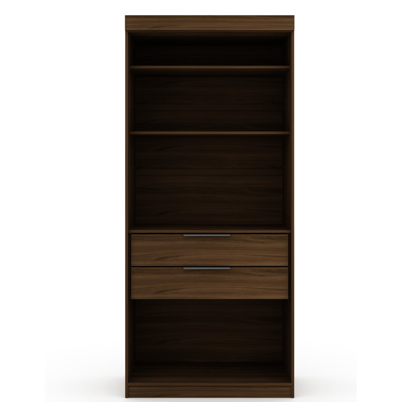 Aleece 35.98'' Closet System, Brown