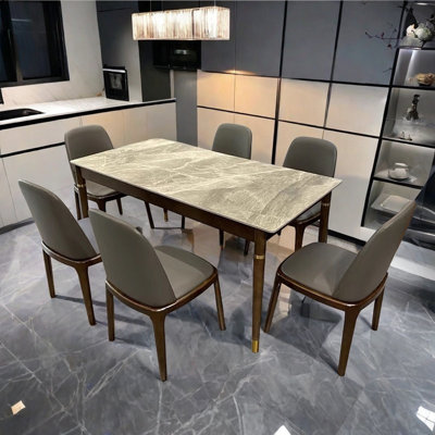 Table rectangulaire en bois massif de style nordique
