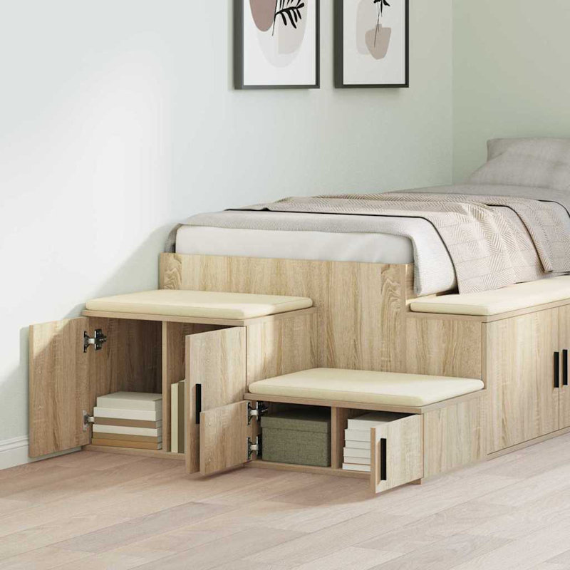 Storage Cabinet 127 X 41 X 40 Cm Engineered Wood, Sonoma Oak