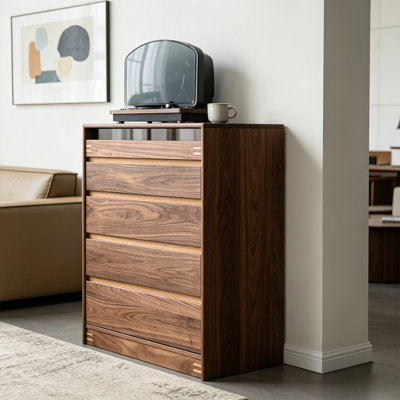 Commode d'appoint de sol en noyer