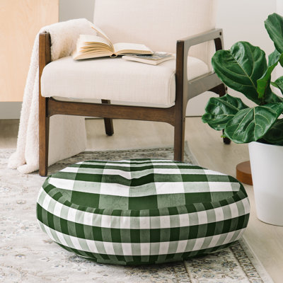Coussin de plancher rond à carreaux en monika strigel campagne shabby vichy