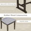 Ensemble de table de salle à manger 6 pièces en bois extensible avec table à tréteaux, 4 chaises d'appoint rembourrées, 1 banc, rallonge amovible de 17,7 pouces, facile à assembler-45113373