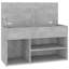 Shoe Bench 105x30x45 cm Engineered Wood