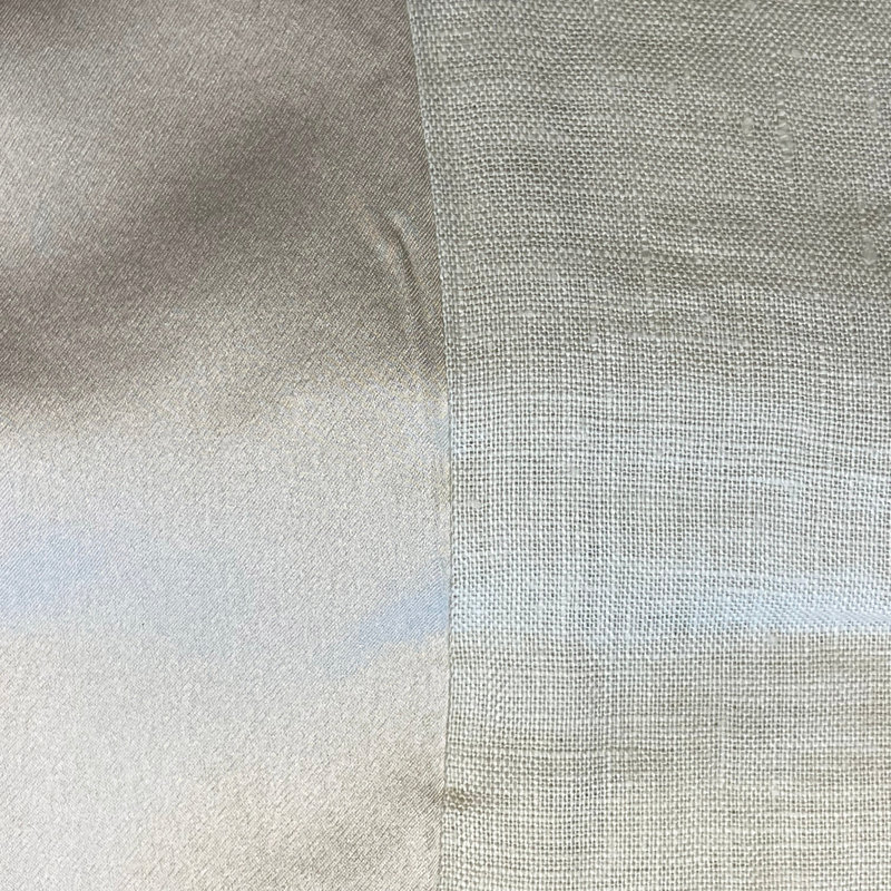 The Met x Ann Gish Lover's Kimono Solid Color 100% Linen Sham, Silver, King
