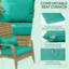 Chaise haute à dossier courbé, chaise Adirondack de patio avec osier en rotin, coussins moelleux-2097269702-2097269700