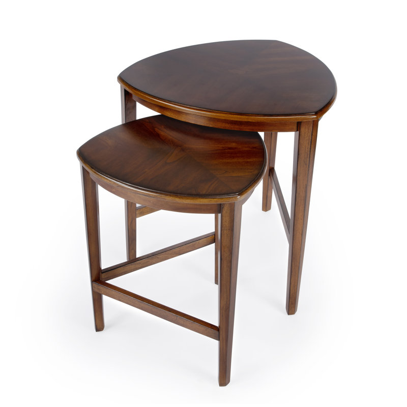 Finnegan Triangle Nesting Tables, Antique Cherry