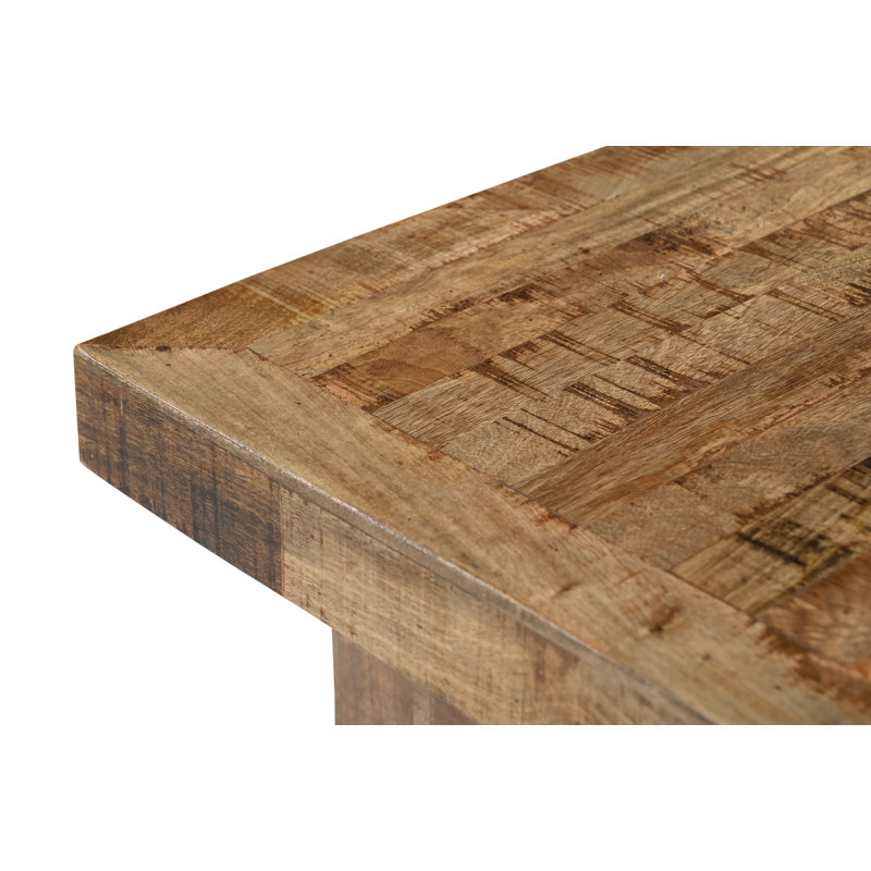 Lampe de table en bois massif MacLure avec finition rustique