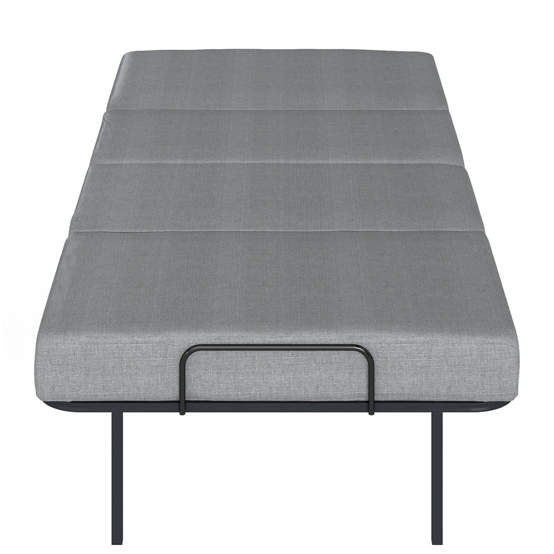 Lit pliant portatif simple avec matelas en mousse à mémoire de forme et roues verrouillables