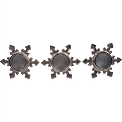3 Piece Aluminium Tabletop Tealight Holders Set