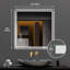Miroir de salle de bain 36 po x 36 po à DEL avec miroirs de salle de bain avec lumières frontales anti-buée et sans miroir