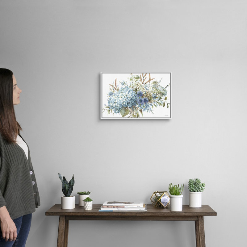 «Bohemian Blue 01 Landscape» par Lisa Audit, reproduction d'art sur toile, H 14 po x l 20 po x P 1,75 po