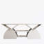 Table basse de coin arrondie avec tablettes ouvertes-60997058