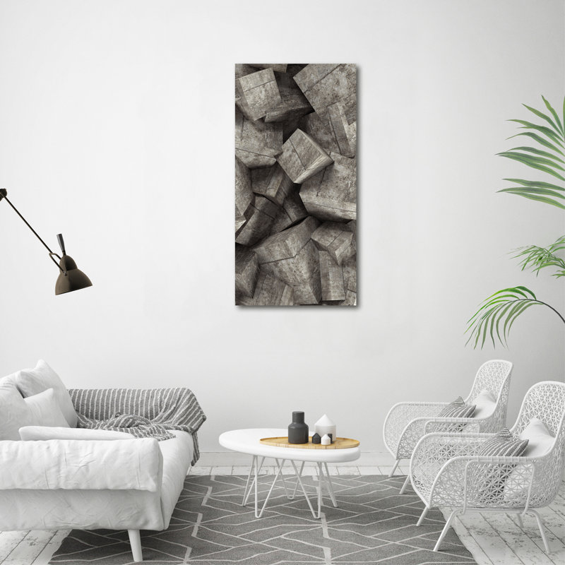 Concrete Cubes - Wrapped Canvas Print