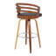 Swivel Upholstered Counter Stool with Solid Wood Frame-31454915-31454914