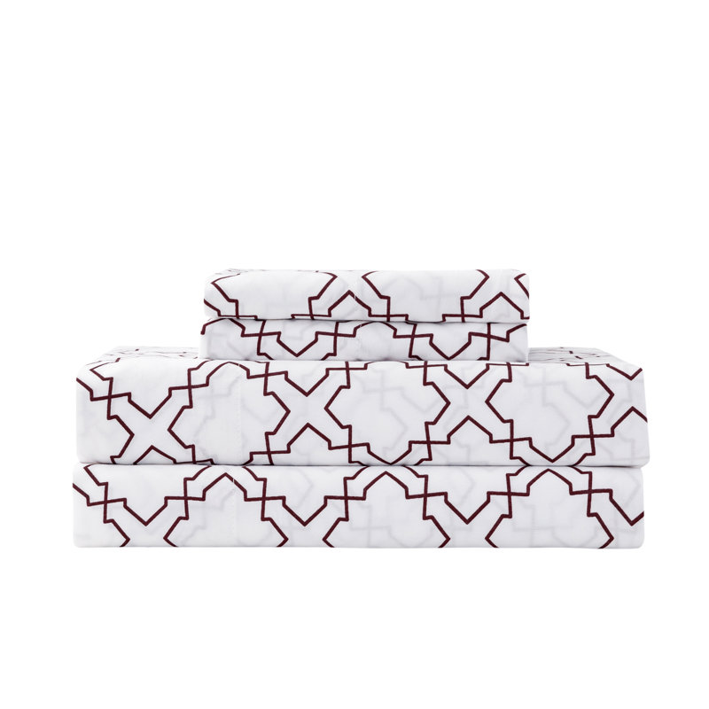 Ensemble de literie dans un sac 8 pièces / 10 pièces Pintuck, Édredon pour lit simple + 8 pièces supplémentai, Rouge