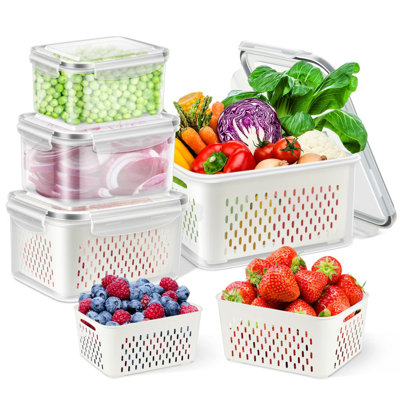 Food Storage - Set of 4 Containers and 4 Lids