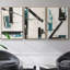 Ensemble de 3 pièces encadrées sur toile "Geometric Notes II"-97792058-97792059