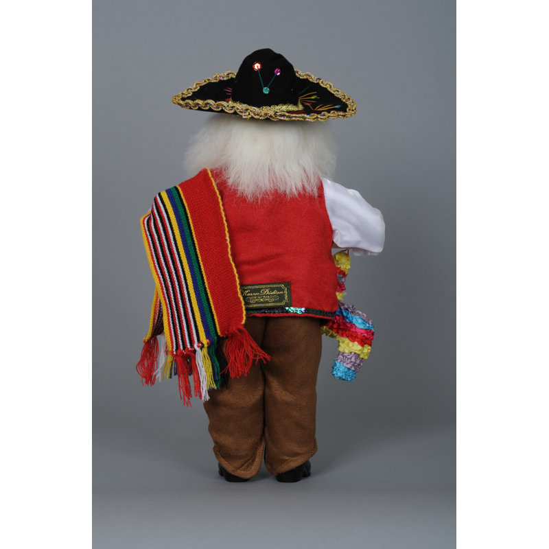 Christmas Fiesta Santa Figurine