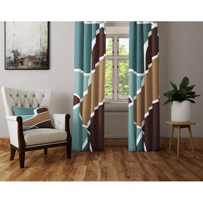 Semi Sheer Curtain Panel Pair, 40" W x 82" L
