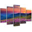 Sunrise Landscape - 5 Piece No Frame Print on Canvas-317239965