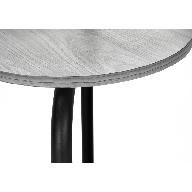 Dining Table Set, 3Pcs Set, Small, 32" L, Kitchen, Grey Laminate, Black Metal, Contemporary, Modern, Gray/Black, Gray