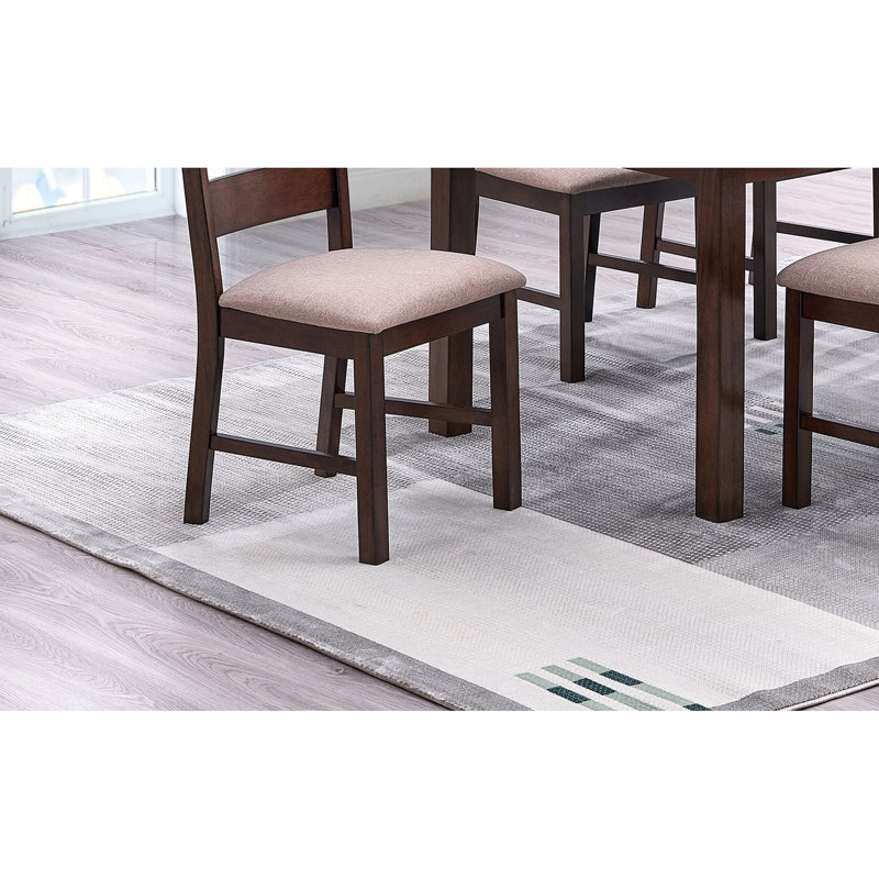 2 chaises de salle à manger en cerisier antique, dossier en bois massif et coussin de siège en tissu fiable respirant