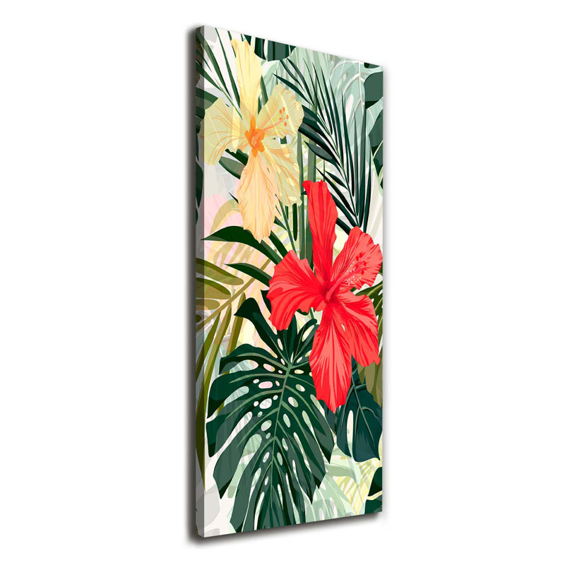 Hawaiian Flowers - Wrapped Canvas Print