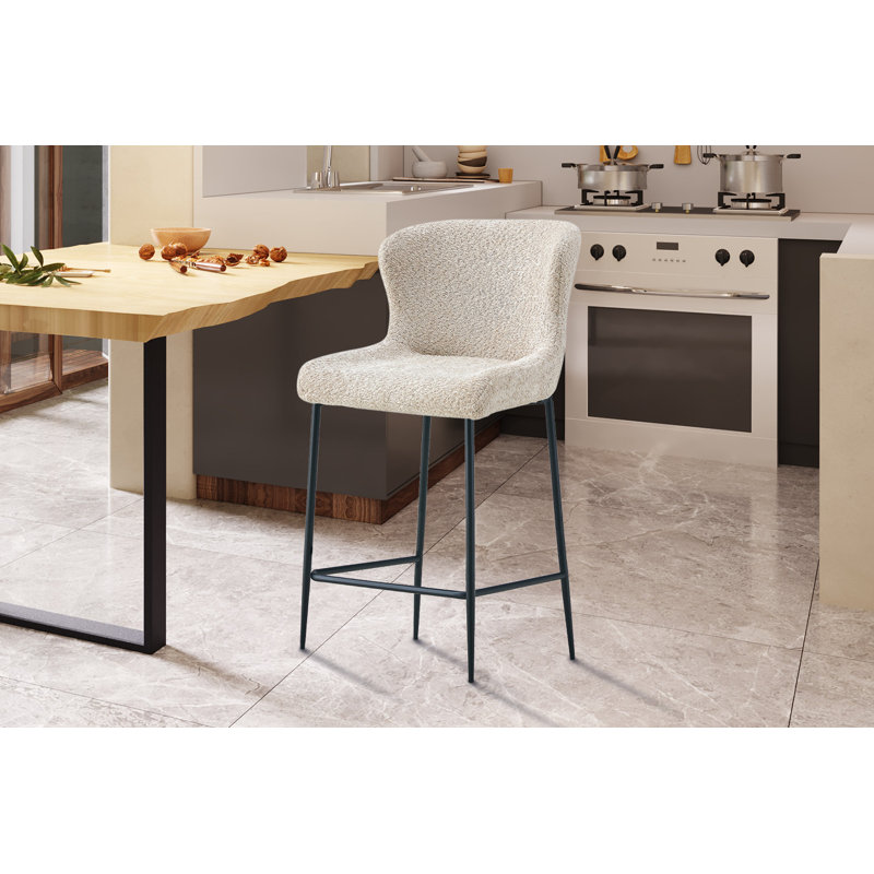 Brownsburg Upholstered Counter Stool, Beige