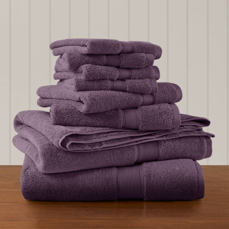 Ensemble de serviettes 100% coton absorbant 800GSM, Mauve