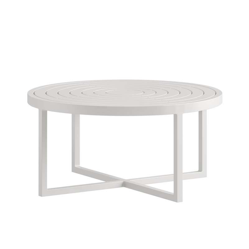 Round Cocktail Table, Alabaster