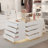 16-Drawer Chest With Graceful Design And Tempered Glass Top