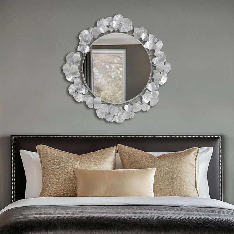 Miroir mural Gingko, Argent