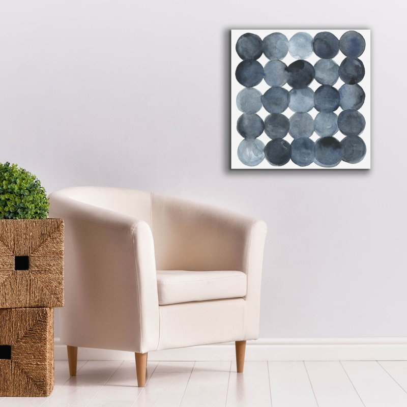  «Blue Gray Density 1» par Emma Scarvey, art mural sur toile, 26 po x 26 po