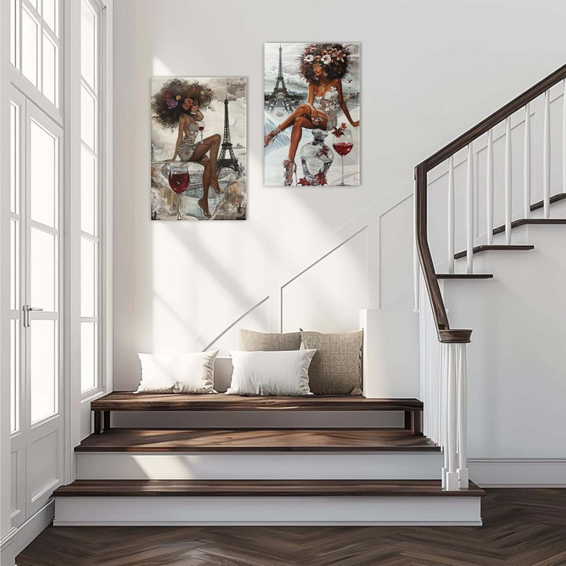 2 Piece Wrapped Canvas Print, 60 cm H x 40 cm W