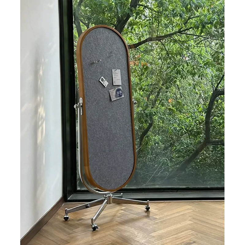 Oval Solid Wood+Stainless Steel Full Length Mirrors
