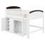 Lit mezzanine compact avec armoire de rangement, garde-robe et lumières DEL-663941430