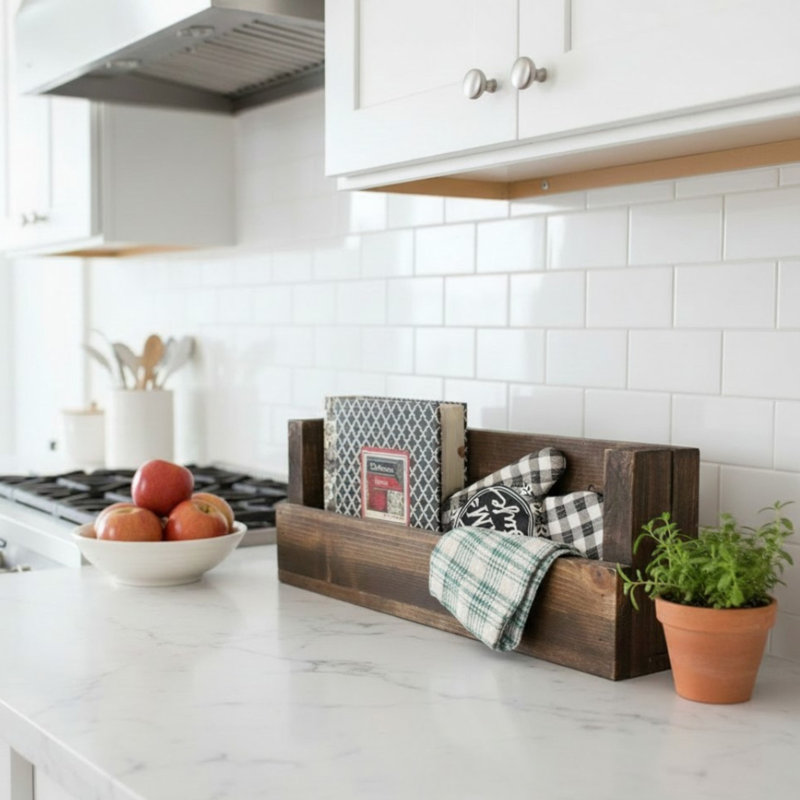 Étagère murale Vista Vista | Porte-courrier, recette et magazine en bois massif, Set of 3