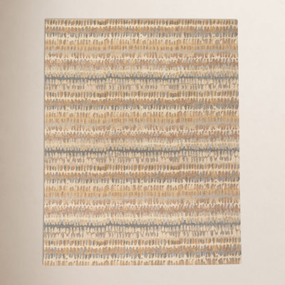 Paint Chip Natural Hand-Hooked Abstract Wool Rug