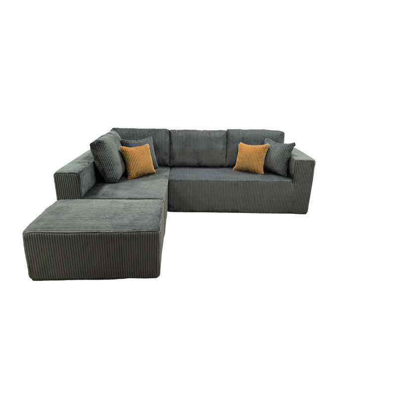 Flintwood Boneless Sectional, Dark Gray