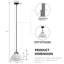 Luminaire suspendu en forme de dôme à 1 lumière de 12 po à 1 lumière pour îlot de cuisine. Verre nuage.-1411384503-1425792057