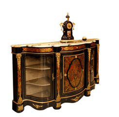 New Empire 82.68'' W Marble Console Table