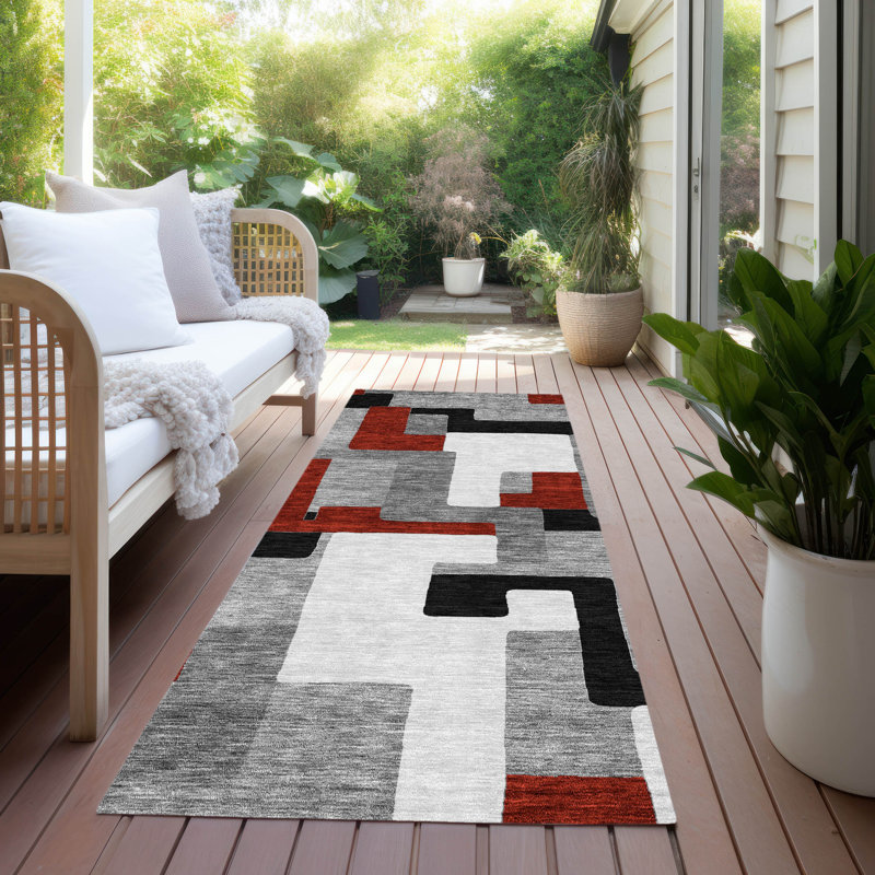  Chayden Non-Slip Indoor / Outdoor Area Rug, Runner 2'3" x 7'6"