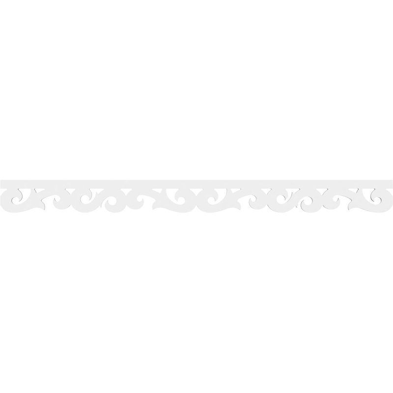4"H x 5/8"P x 48"L Hemlock Architectural Grade PVC Running Trim, 4" H x 48" W x 0.63" D