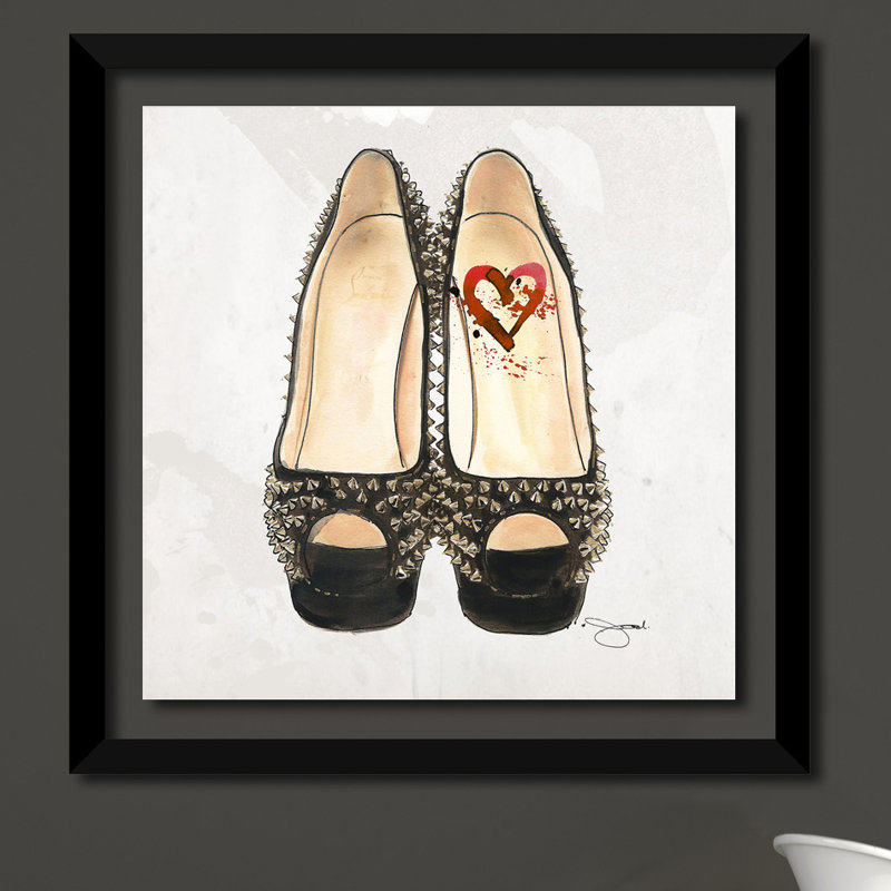 «Heart and Sole», impression sur toile, H 37,5 po x l 37,5 po x P 1 po, Cadre noir
